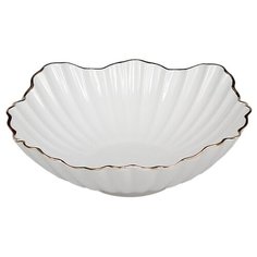 Добрушский фарфоровый завод Салатник Жемчужный с золотом 550 мл белый