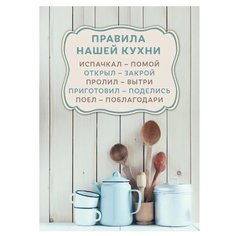 Картина Ekoramka Правила Кухни 3 50х70 см