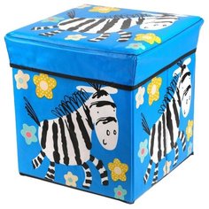 Корзина Наша игрушка Зебра 30х30х30 см синий