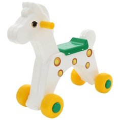 Каталка-толокар Cavallino Лошадка (55965) белый/желтый/зеленый