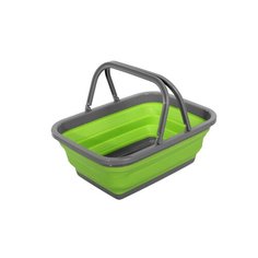 BRADEX Корзина пластиковая складная с 2 ручками 15.5х38х28 см зеленый