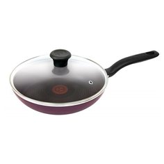 Сковорода Tefal Cook Right 04166926 26 см, с крышкой, черная смородина