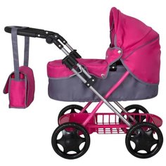 Коляска-люлька Chicco Junior urban pram розовый/серый