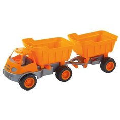 Грузовик ZEBRATOYS с прицепом Active в коробке (15-10172) 53 см оранжевый