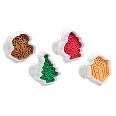 Форма для печенья Tescoma 630857, 4 шт. желтый/зеленый/коричневый