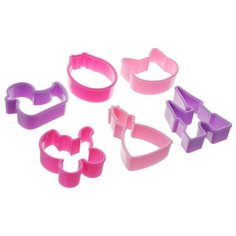 Форма для печенья Tescoma Delicia Kids 630920, 6 шт. розовый/сиреневый