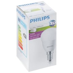 Лампа светодиодная Philips E14, P45, 5.5Вт