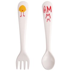 Набор столовых приборов Happy Baby First spoon and fork птички