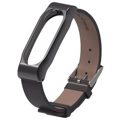 Titan Ремешок кожаный для Xiaomi Mi Band 3 черный