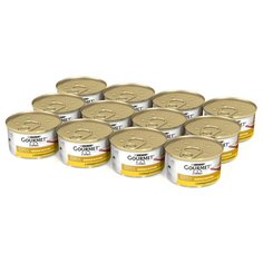 Корм для кошек Gourmet Голд Нежные биточки с курицей и с морковью 12шт. х 85 г (кусочки в соусе)