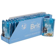 Корм для кошек Brit Premium с курицей 24шт. х 85 г (кусочки в соусе) Brit*