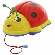 Каталка-игрушка Molto Божья Коровка (9158 / 7888) со звуковыми эффектами красный/желтый/голубой