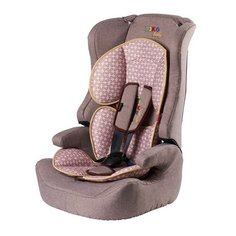 Автокресло группа 1/2/3 (9-36 кг) Liko Baby LB-513, темно-коричневый/лен
