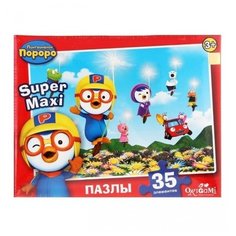 Пазл Origami Пингвиненок Пороро Полет на одуванчиках (01766), 35 дет.