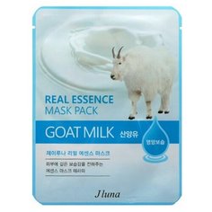 Juno тканевая маска Real Essence Mask Pack с козьим молоком, 25 мл