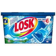 Капсулы Losk Duo-Caps Горное озеро, пластиковый контейнер, 12 шт