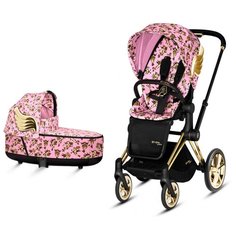 Универсальная коляска Cybex Priam III Koi/Rebellious/Anna K/Birds of Paradise/JS (2 в 1) JS cherbubs pink/gold