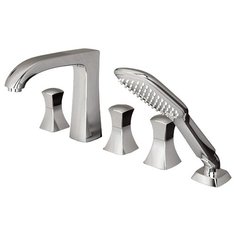 Смеситель для ванны с душем Bravat Whirlpool F578112C двухрычажный встраиваемый лейка в комплекте хром