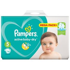 Pampers подгузники Active Baby-Dry 5 (11-16 кг) 110 шт.