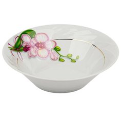 Добрушский фарфоровый завод Салатник Голубика Белая орхидея 1.2 л белый