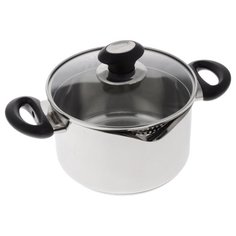 Кастрюля Tescoma Presto 18 см 2,5 л, серебристый/черный