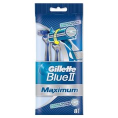 Одноразовый бритвенный станок Gillette Blue II Maximum , 8 шт.