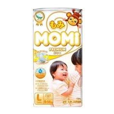 Momi подгузники Premium L (9-14 кг) 50 шт.