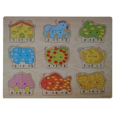 Рамка-вкладыш Kribly Boo Простая арифметика (65840), 27 дет.