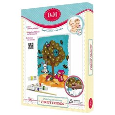 D&M Картина по контурам "Лесные друзья" 18х24 см (60817)
