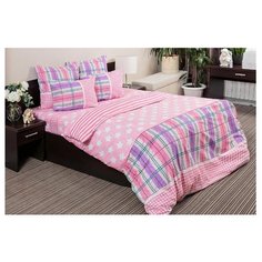 Постельное белье 2-спальное Ночь Нежна Звезды 70 х 70 см бязь розовый