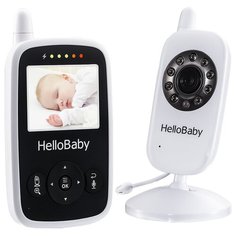 Видеоняня Hello Baby HB24 белый/черный