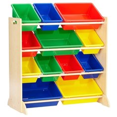Стеллаж KidKraft Sort It & Store it 83х48х92 см бежевый/красный/желтый/зеленый/синий