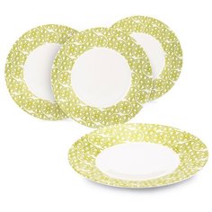 Luminarc Набор десертных тарелок Medicis 22 см 4 шт белый/зеленый