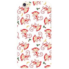 Чехол Mitya Veselkov IP6.МITYA-208 для Apple iPhone 6/iPhone 6S красные обезьянки на белом