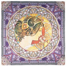 Платок Rossini FC657-i3 фиолетовый/желтый