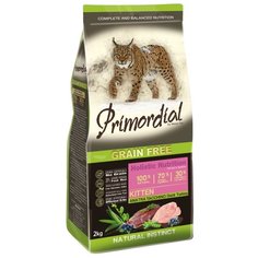 Корм для кошек Primordial (2 кг) Grain Free Kitten Duck Turkey