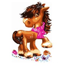 Molly Картина по номерам "Озорной пони" 20х30 см (KH0266)