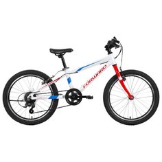 Подростковый горный (MTB) велосипед FORWARD Rise 20 2.0 (2019) белый/красный 10.5" (требует финальной сборки)