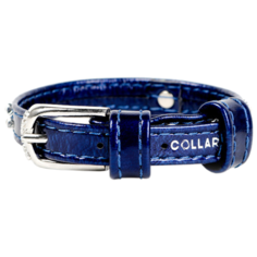 Ошейник COLLAR Brilliance полотно стразы 3306/3234/3235 18-21 см синий