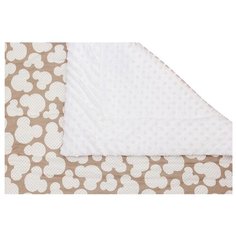 Плед Amarobaby Растем вместе 85х95 см коричневый/мышонок