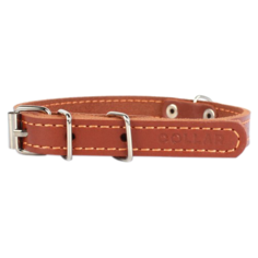 Ошейник COLLAR одинарный 0015 22-30 см коричневый