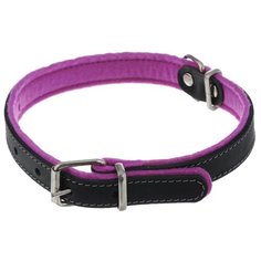 Ошейник Аркон Фетр (оф25) 40-54 см черный/фиолетовый