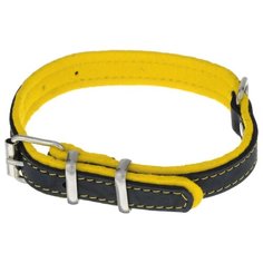 Ошейник Аркон Фетр (оф20) 32-44 см черный/желтый