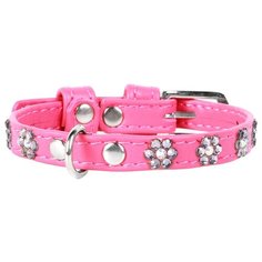 Ошейник COLLAR Glamour Цветочек 3253 19-25 см розовый