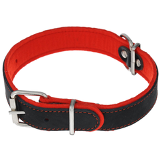 Ошейник Аркон Фетр (оф35) 44-58 см черный/красный