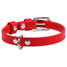 Ошейник COLLAR Glamour без украшений 3200 18-21 см красный