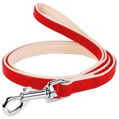 Поводок для собак COLLAR Brilliance (без украшений) красный 1.22 м 25 мм