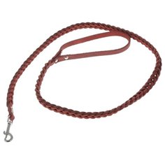 Поводок для собак Аркон плетенка красный 1.2 м 8 мм