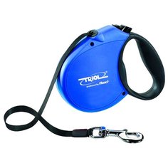 Поводок-рулетка для собак Triol Standard Soft S ленточный синий 5 м