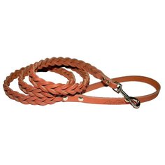 Поводок для собак Аркон плетенка коньячный 1.2 м 8 мм